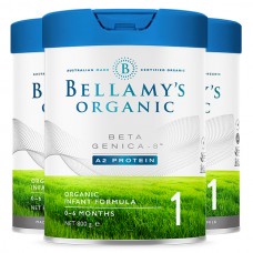 【澳洲直邮】BELLAMY'S贝拉米白金版有机A2婴儿配方奶粉1段800g(0-6个月) 3/6罐装可选